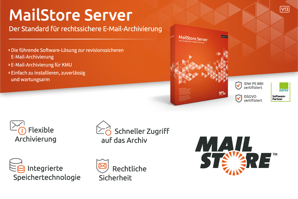 MailStore Server - der Standard für rechtssichere E-Mail Archivierung